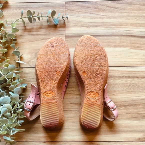 🌿Pink Leather Spring Step Wedge Slip Ons - Picture 5 of 12